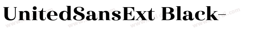 UnitedSansExt Black字体转换